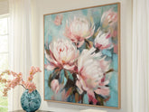 Warmstead Furniture - Ashley Furniture - Parryville Wall Decor - Wall Art / Aqua/Pink - A8000440